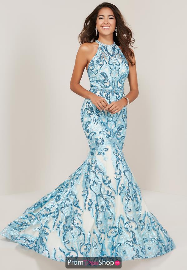 Tiffany Full Figured Long Dress 16336