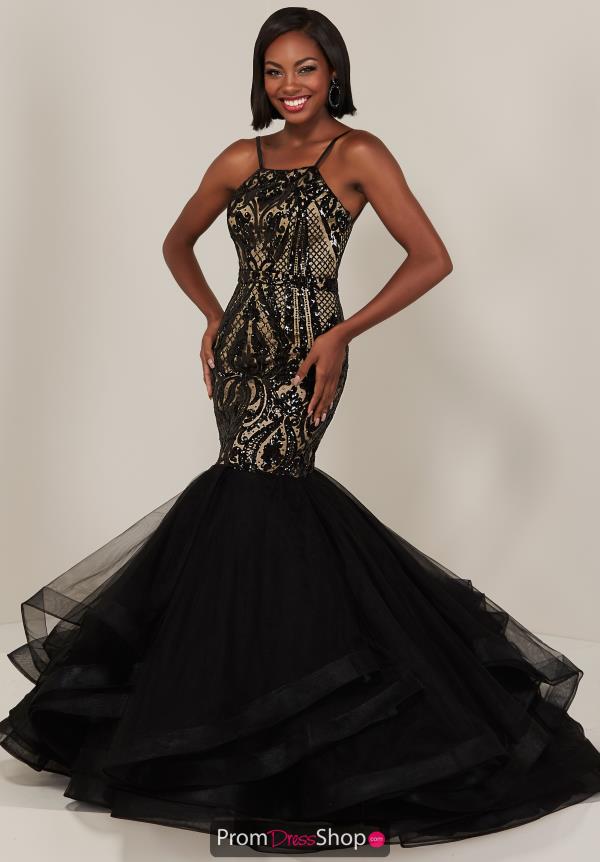Tiffany High Neckline Long Dress 16359