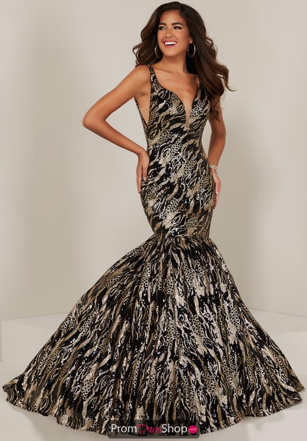 Tiffany Full Figured Sequins Dress 16361