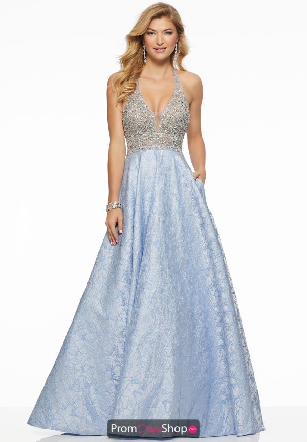 Mori Lee Full Figured A Line Dress 43010