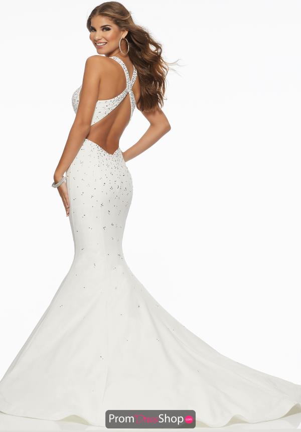 Mori Lee V-Neck Jersey Dress 43051