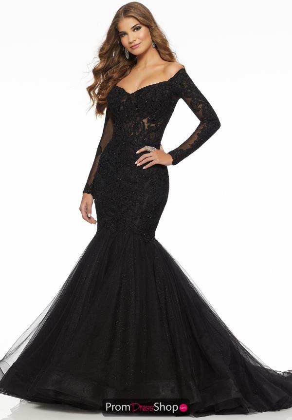 Mori Lee Long Sleeve Lace Dress 43060