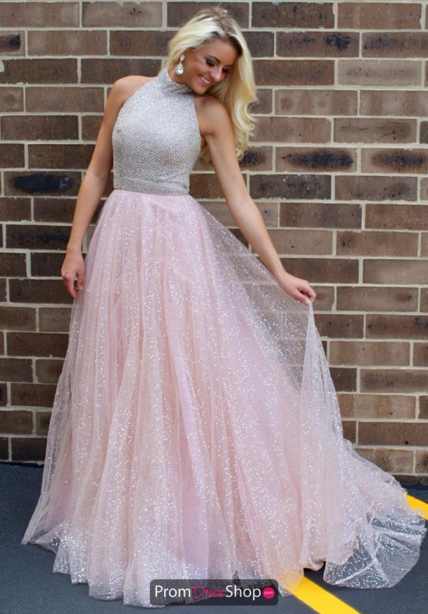 Sherri Hill High Neckline Beaded Dress 52266