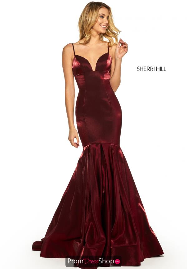 Sherri Hill V- Necklnie Fitted Dress 52696