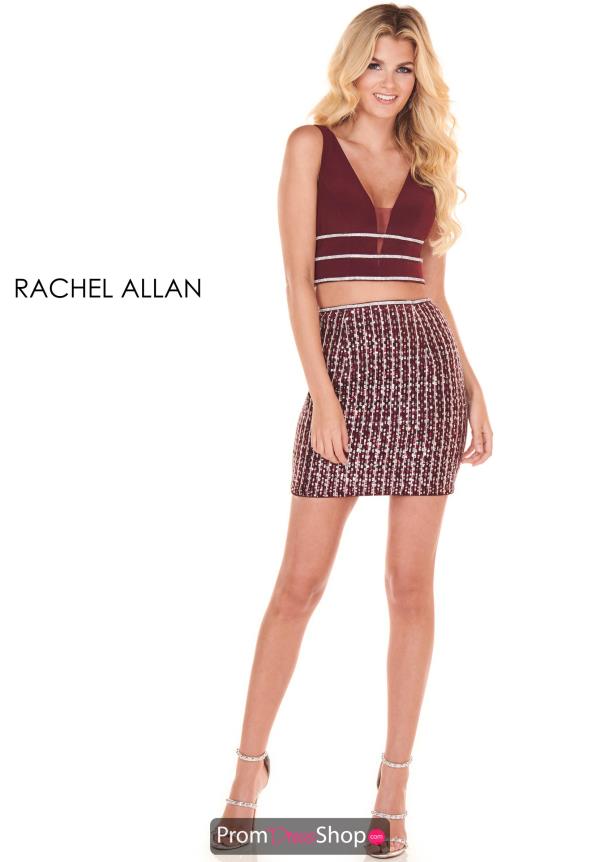 Rachel Allan V- Neckline Two Piece Dress 4018