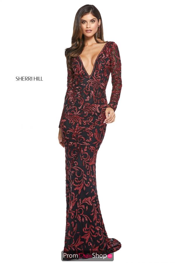 Sherri Hill V- Neckline Beaded Dress 53161