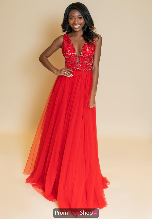 Open Back A-Line Dress 53806