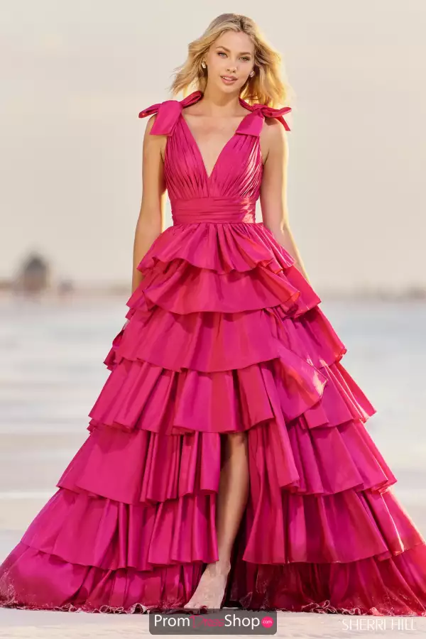 Long Taffeta A-Line Dress 56035