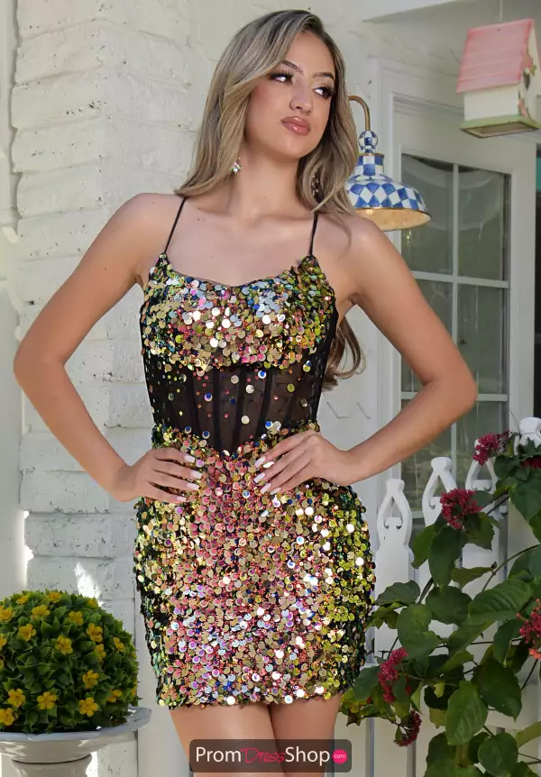 Open Back Sequin Dress 1723