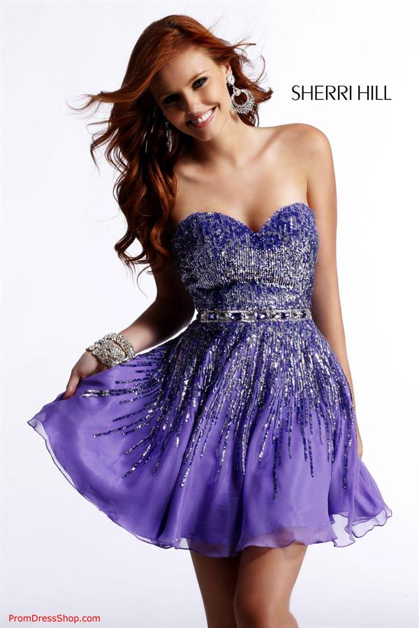 Flowy Sherri Hill Short Dress 8413