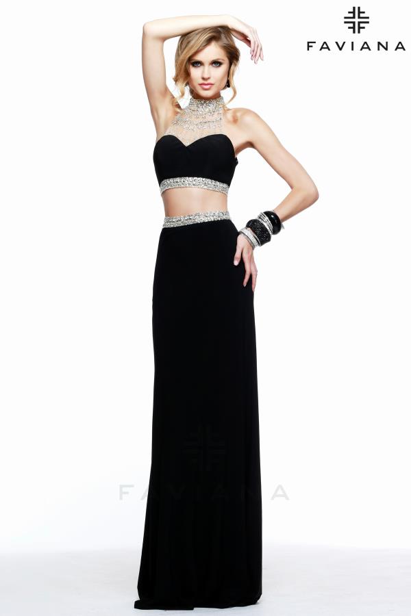 Faviana S7511 Beaded Two Piece Dress