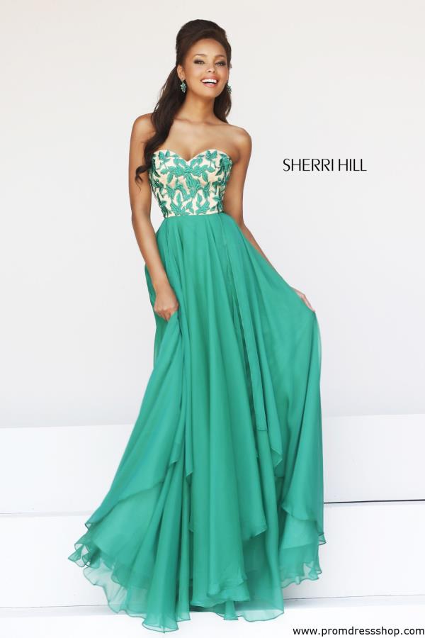 Sherri Hill Empire Waist Chiffon Dress 1924