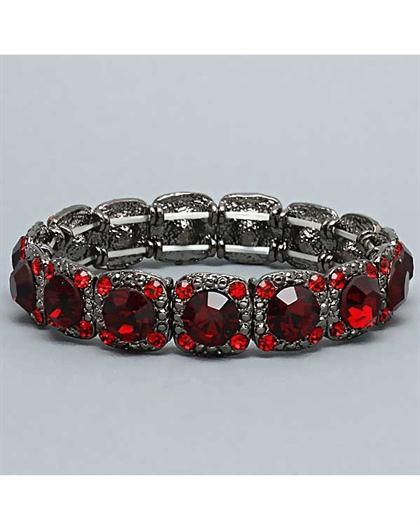 Red Rhinestone Stretchable Bracelet