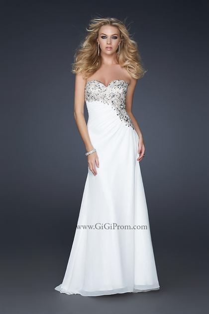 2012 Strapless La Femme Prom Dress style 17424