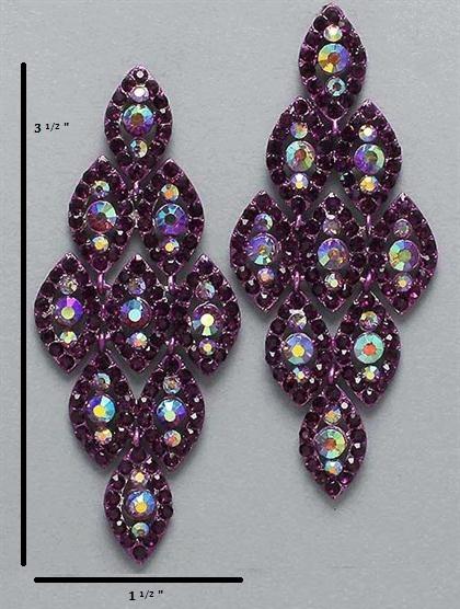 Chandelier Purple Earrings