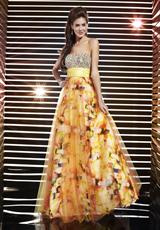 2012 Studio 17 Prom Dresses 12307.  Available in Orange/Multi, Teal/Multi