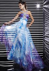 2012 Studio 17 Prom Dresses 12321.  Available in Purple Multi, Turquoise Multi