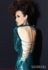 2012 Sherri Hill Prom Dresses 1458.  Available in Brown Animal, Green