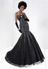 2012 Tiffany Prom Dresses 16677.  Available in Black/Sandstone, Black/White