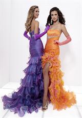 2012 Tiffany Prom Dresses 16682.  Available in Orange/Pink, Purple/Turquoise