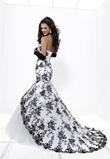 2012 Tiffany Prom Dresses 16714.  Available in Ivory/Red, Purple/Purple, White/Black