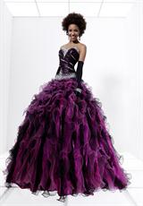 2012 Tiffany Prom Dresses 16891.  Available in Black/Fuchsia, Black/Turquoise