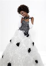 2012 Tiffany Prom Dresses 16892.  Available in Ivory/Black