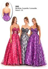 2012 WOW Prom Dresses 2002.  Available in Black/White, Fuchsia/Black, Purple/Black