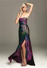 2012 Evenings By Allure Prom Dresses A411.  Available in Peacock Print