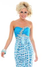 Precious Formals P46619.  Available in Blk/Wht, Blue/Wht