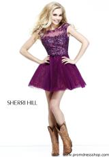 Sherri Hill Short 21032.  Available in Aqua/Light Green, Blush, Coral/Gold, Ivory/Gold, Light Blue/Silver, Lilac/Silver, Navy/Nude, Pink/Silver, Plum/Nude, Turquoise/Gold