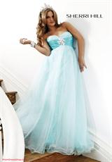 2012 Sherri Hill Prom Dresses 2406.  Available in Aqua/Silver, Blue/Silver, Coral/Silver, Lilac/Silver, Pink/Silver