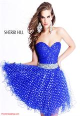 2012 Sherri Hill Prom Dresses 2407.  Available in Black, Royal, White, Yellow