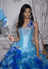 2012 Tiffany Prom Dresses 26685.  Available in Fuchsia/Pink, Turquoise/Royal, White/White