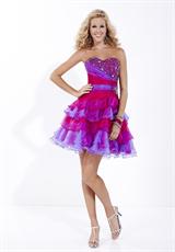 2012 Hannah S Prom Dresses 27662.  Available in Fuchsia/Purple, Peacock/Purple