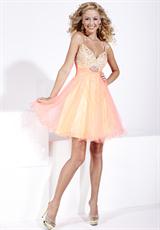 2012 Hannah S Prom Dresses 27706.  Available in Orange/Yellow, Turquoise/Purple