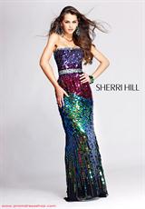 2012 Sherri Hill Prom Dresses 2772.  Available in Black/Multi