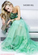 2012 Sherri Hill Prom Dresses 2802.  Available in Green, Purple