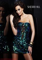 2012 Sherri Hill Prom Dresses 2836.  Available in Black/Multi