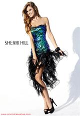 2012 Sherri Hill Prom Dresses 2887.  Available in Black/Turquoise