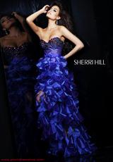 2012 Sherri Hill Prom Dresses 2921.  Available in Black/Multi, Green, Purple