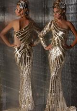 2012 MacDuggal Prom Dresses 3546M.  Available in Ivory/Gold