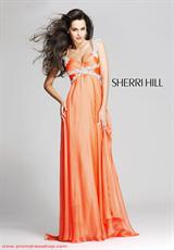 2012 Sherri Hill Prom Dresses 3843.  Available in Blue, Green, Lilac, Nude, Orange, White