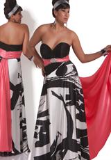 2012 Cassandra Stone II Plus Size Prom Dresses 4499K.  Available in Black/White/Coral