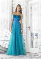 2012 Blue Strapless Prom Dress by Blush 5105