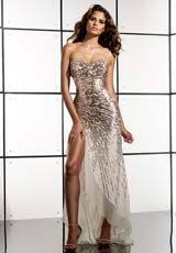 2012 Terani Prom Dresses 1318P.  Available in Black, Black/Fuchsia, Coral Multi, Fuchsia, Ivory, Orange, Pink/Grey, Royal Blue, Sapphire, Turquoise/Gold, Yellow