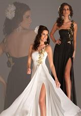2012 Flash Prom Dresses 6126L.  Available in Black, Ivory/Gold, Royal