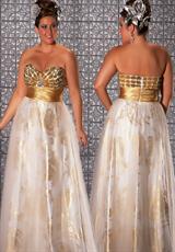 2012 Fabulouss Plus Size Prom Dresses 6236F.  Available in Ivory/Gold