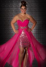 2012 Fabulouss Plus Size Prom Dresses 76288F.  Available in Hot Pink