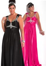 2012 Cassandra Stone II Plus Size Prom Dresses 81570K.  Available in Black, Hot Pink